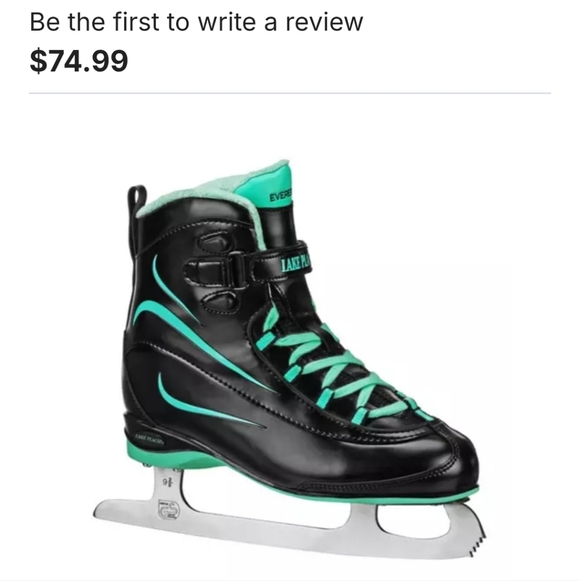 Shoes - Everest Black and Teal Ice Skates